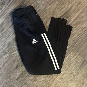 Adidas Black Joggers with White Accents